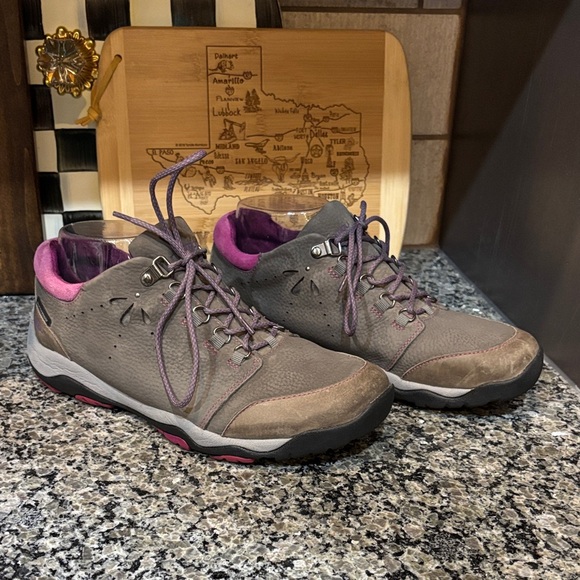 Jambu Shoes - Jambu Tuscany Hype Grip Gray Leather Waterproof Hiking Sneaker Size 8 1/2